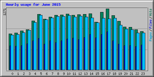 Hourly usage for June 2015